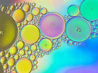 blue and purple round illustration