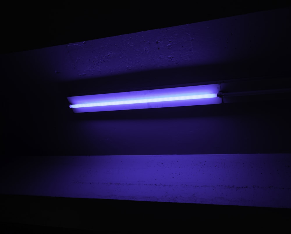 blue light on blue ceiling