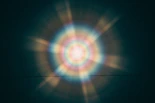 blue and white light in dark room