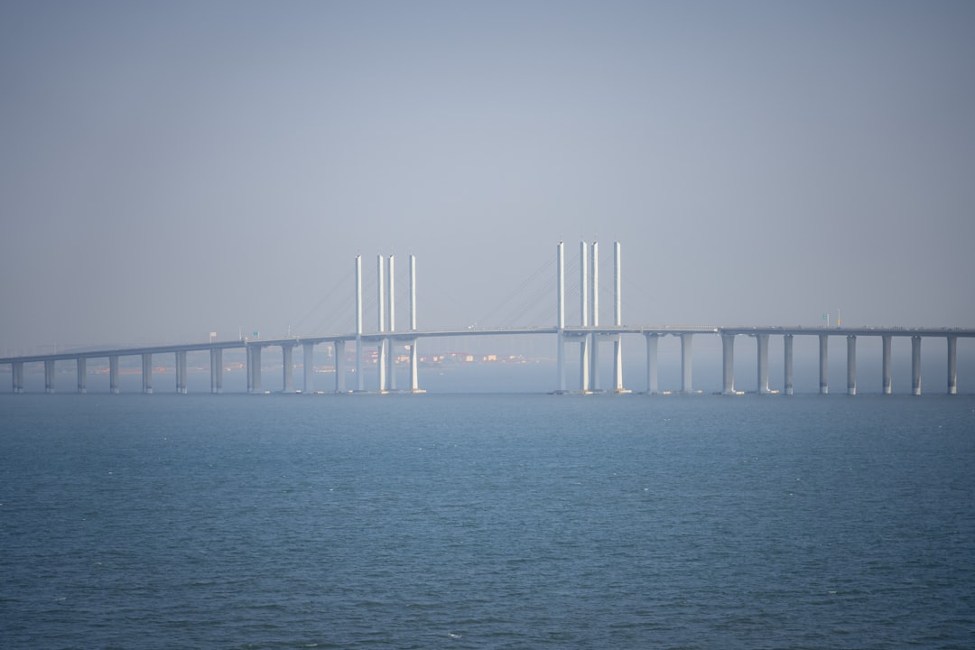 white bridge over the sea