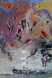 red white and black abstract painting