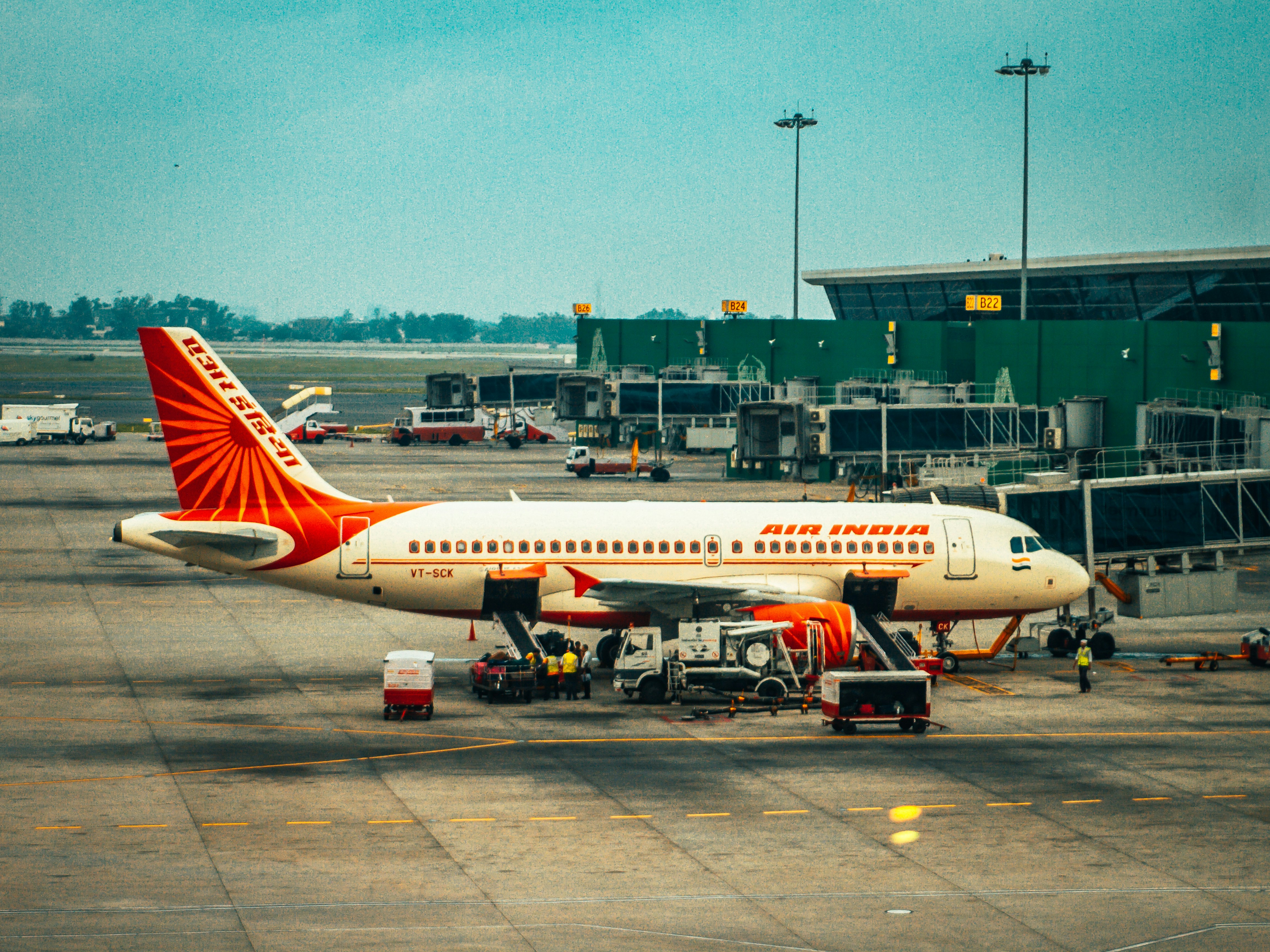 Grounded Airindia aircraft on an Indian airport