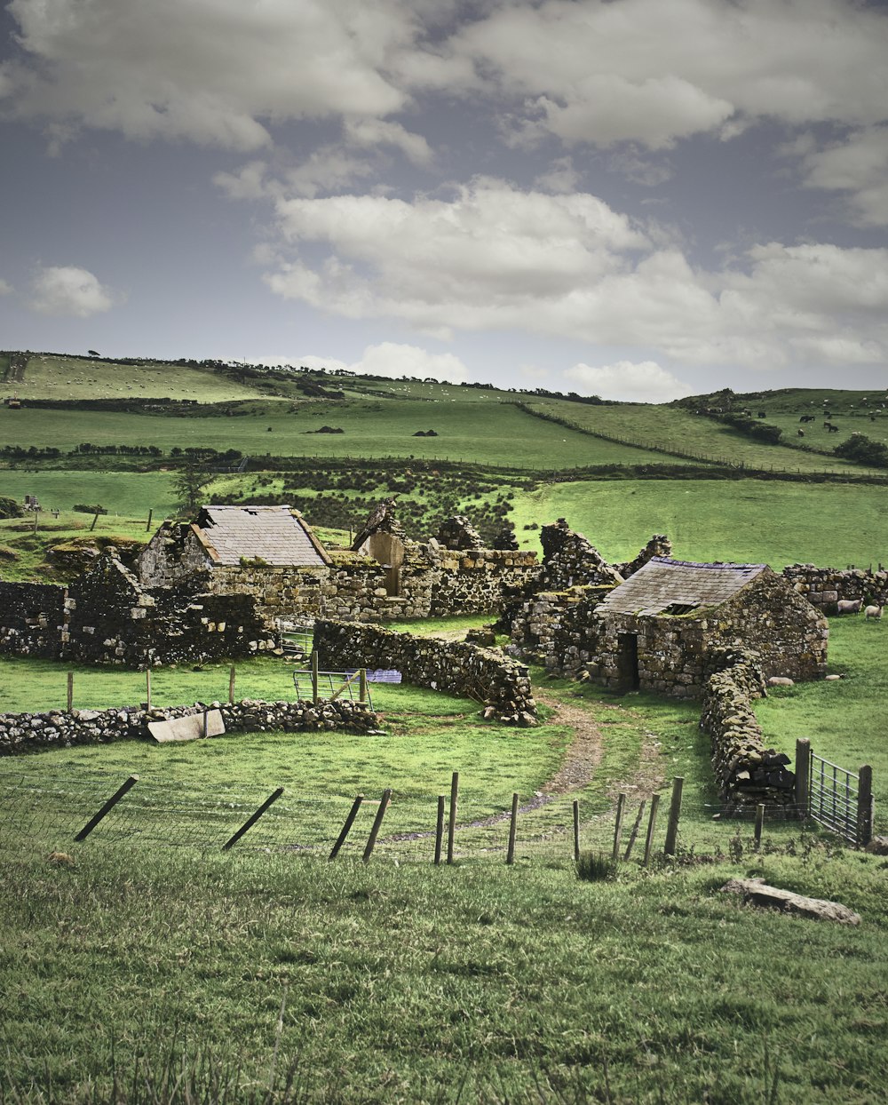 brown wooden house on green grass field during daytime