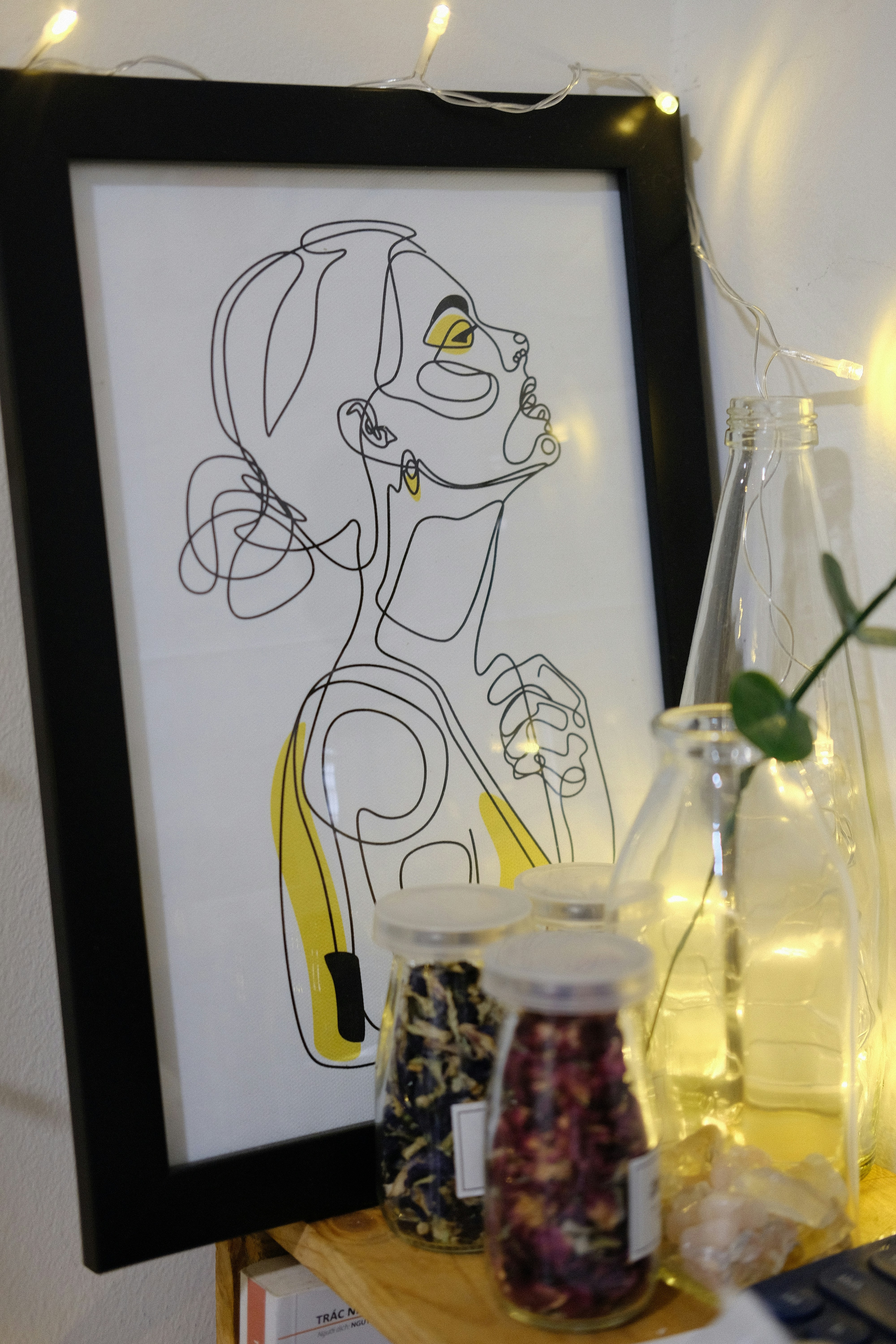 white and black abstract painting