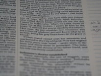 Close-up of annotated linguistic texts showing segmentations and notes.