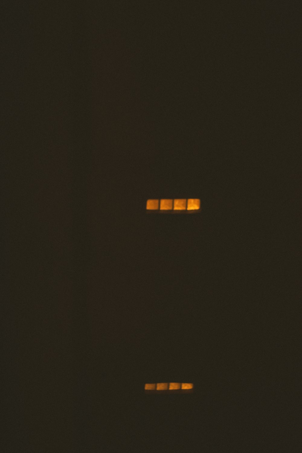orange light on black background