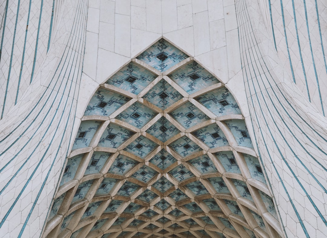 blue and white concrete building