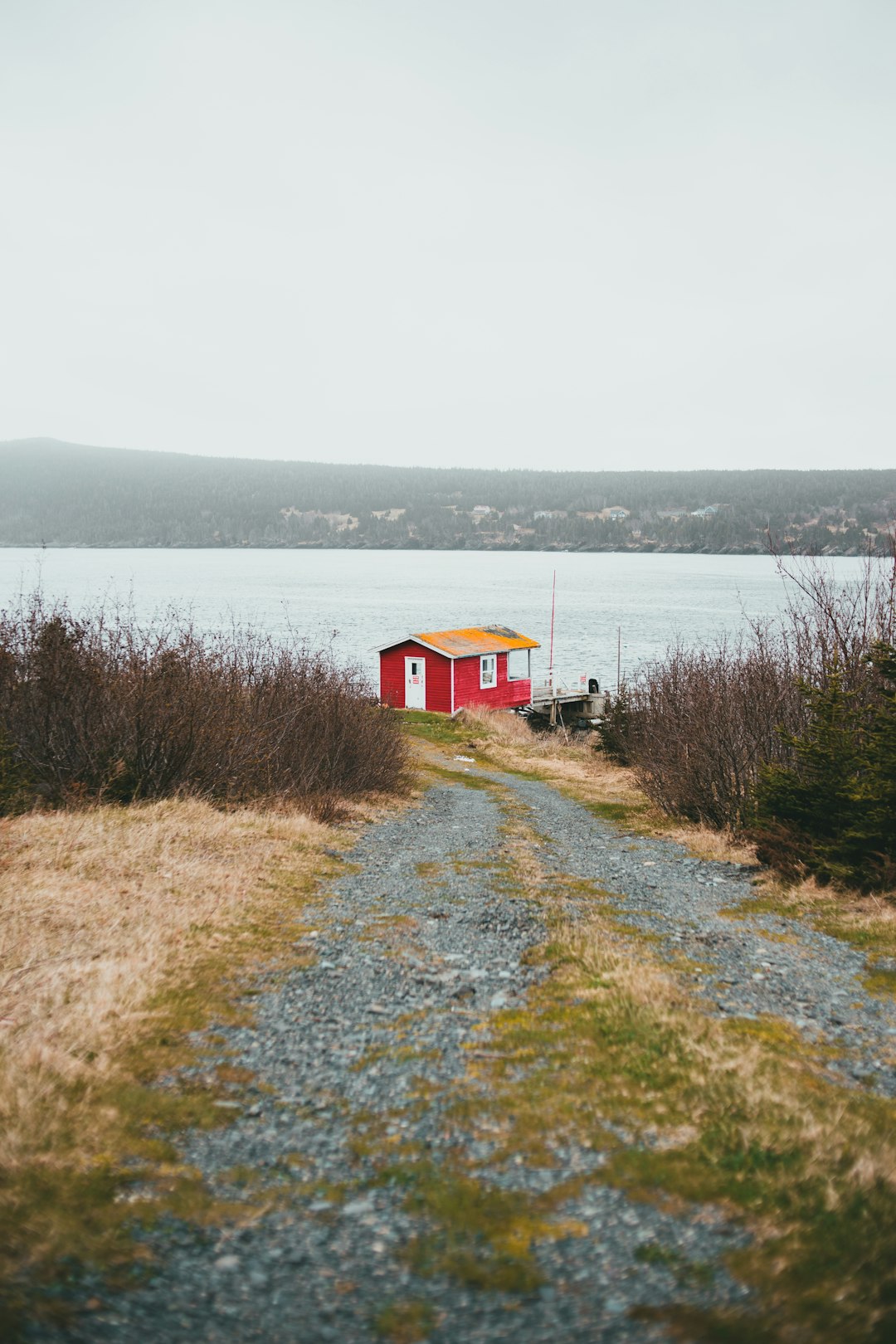 red and black house near body of water during daytime