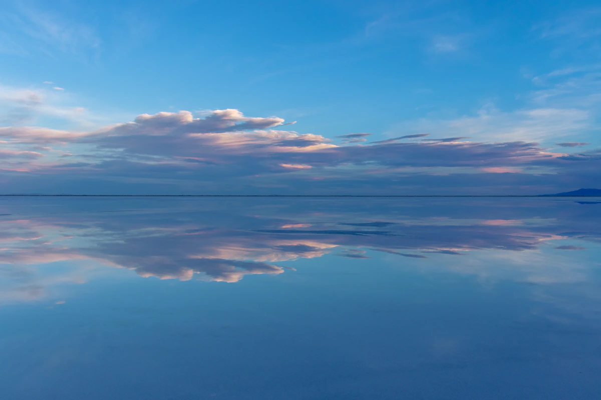 Ocean and cloud reflections, editorial image
