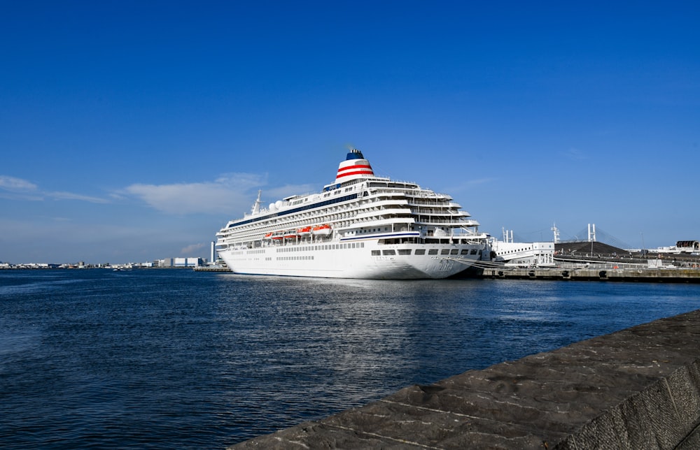 white cruise ship on sea during daytime