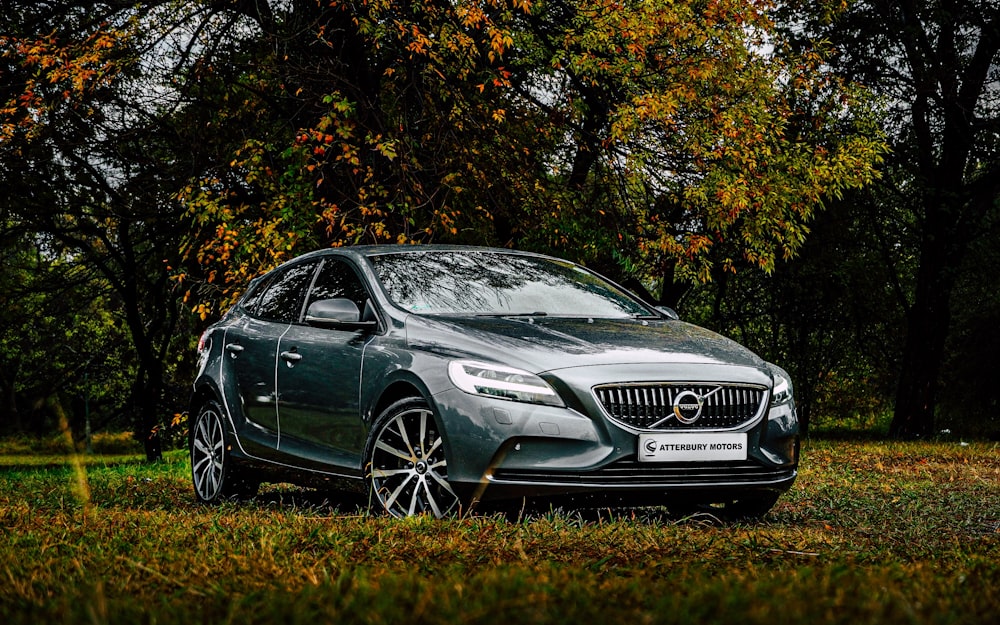 black mercedes benz coupe on green grass field during daytime