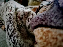 Close-up of a plush fleece blanket with rich texture and inviting softness.