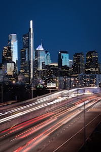 time lapse photography of city during night time