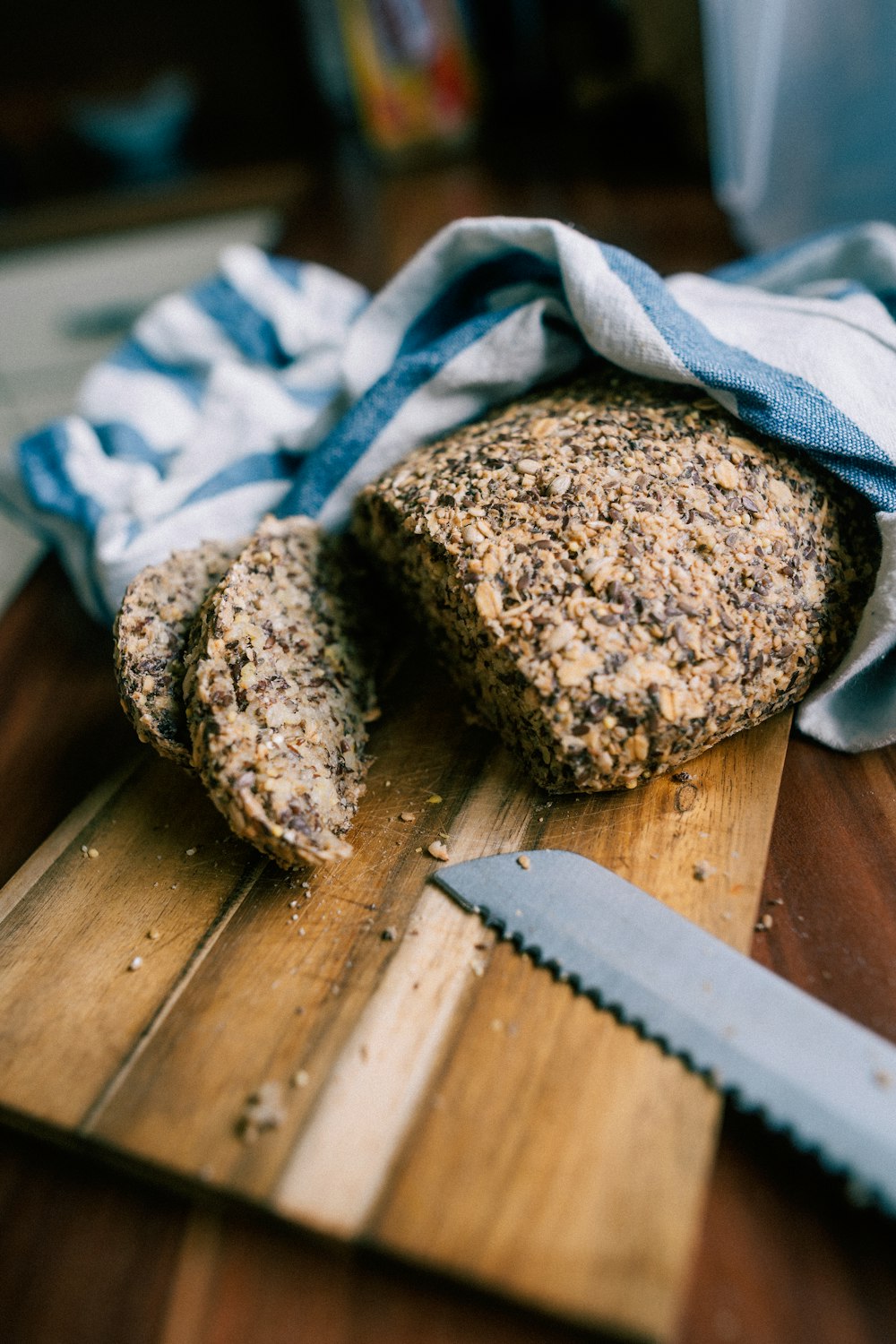 brown bread on brown wooden table