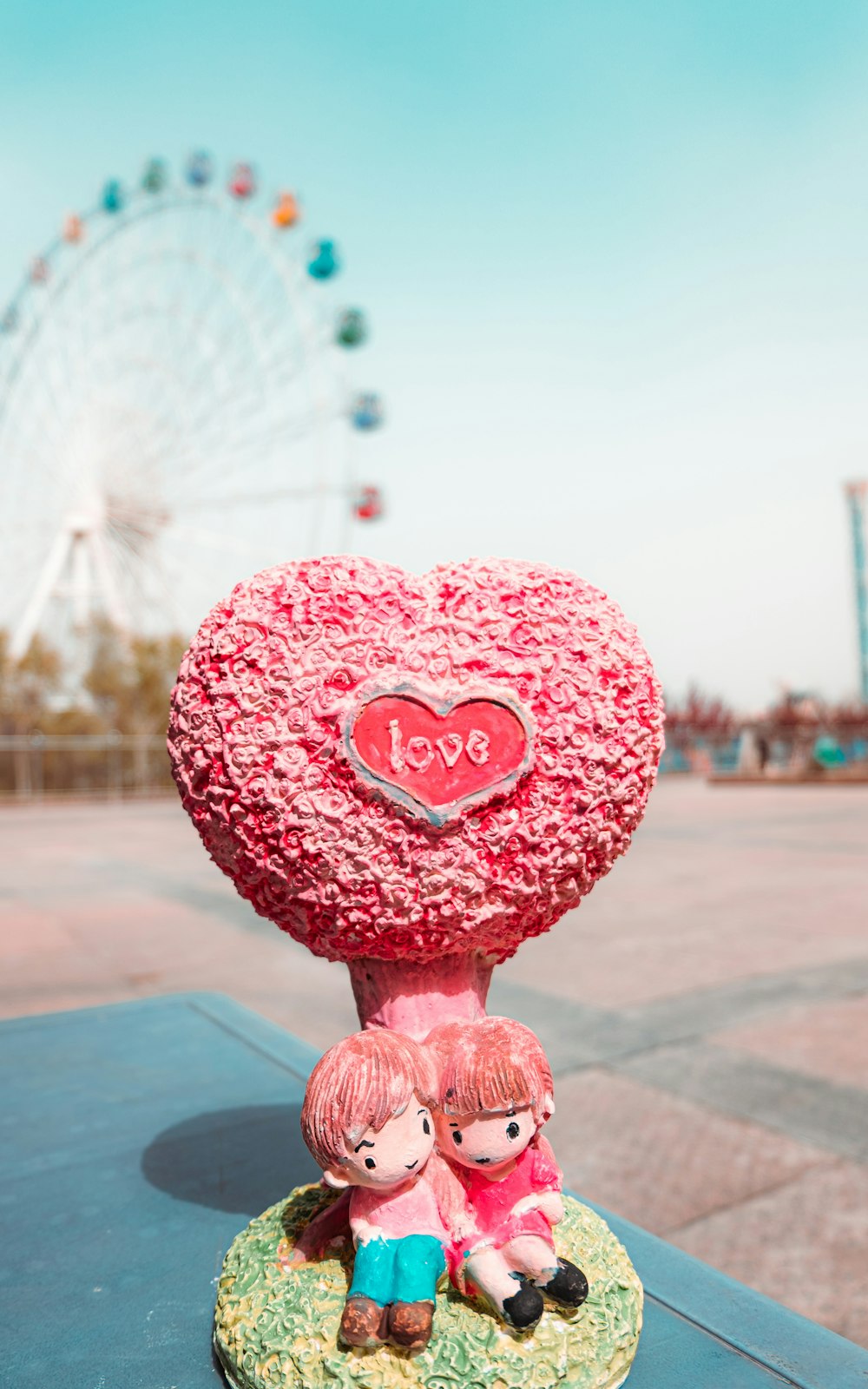 pink and white heart shaped ornament