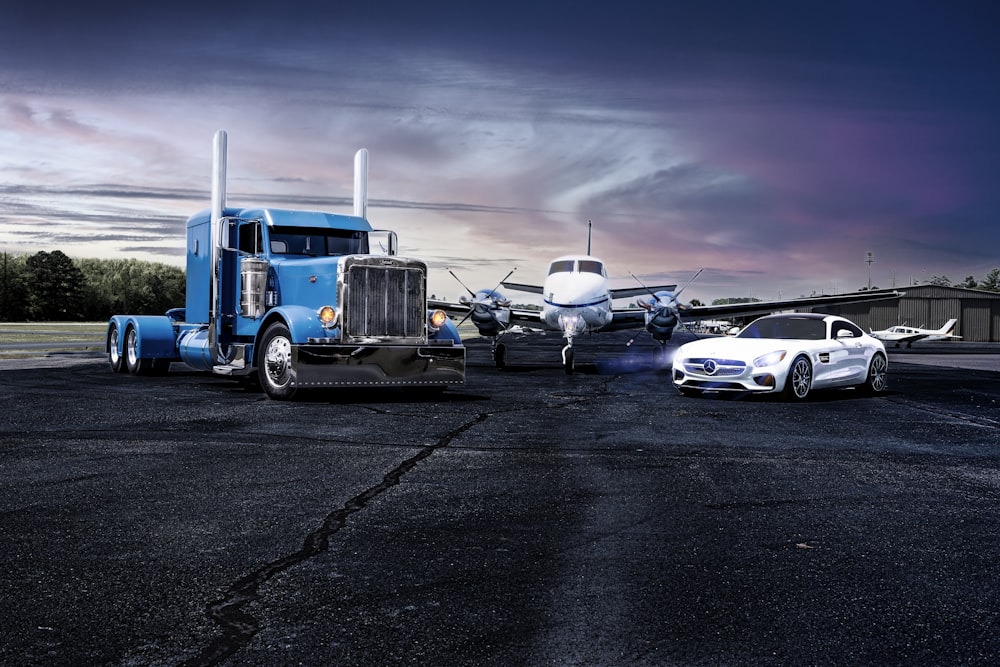 white freight truck on road during daytime