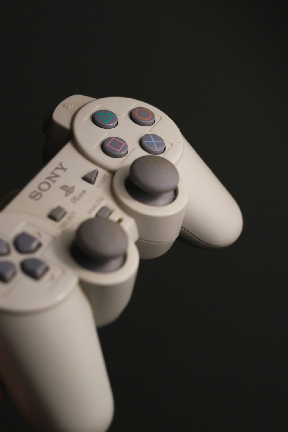 white sony ps 4 game controller