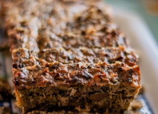 brown bread on white ceramic plate