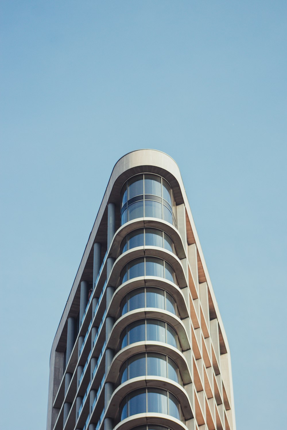 white and blue concrete building