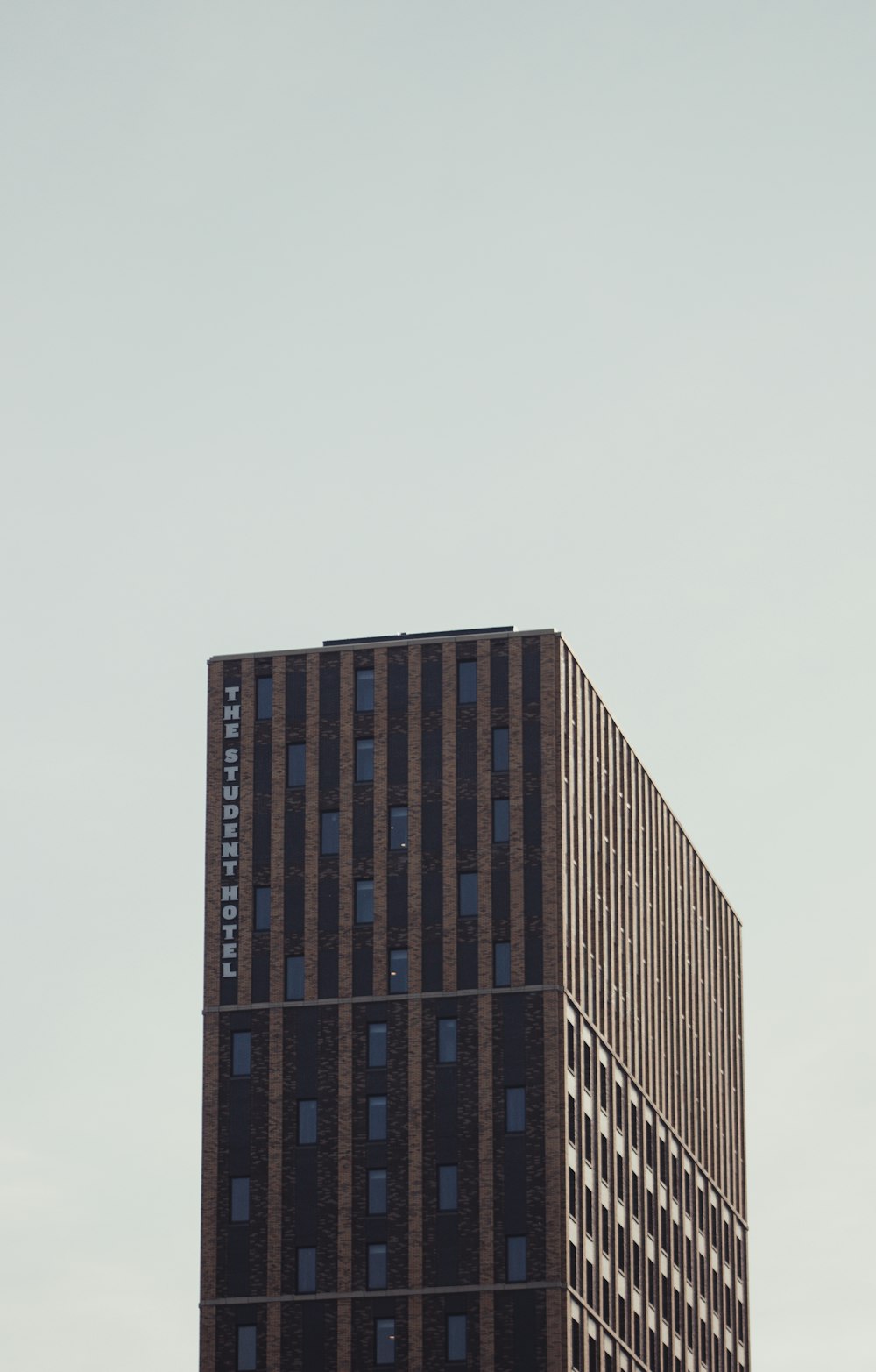 blue and white concrete building