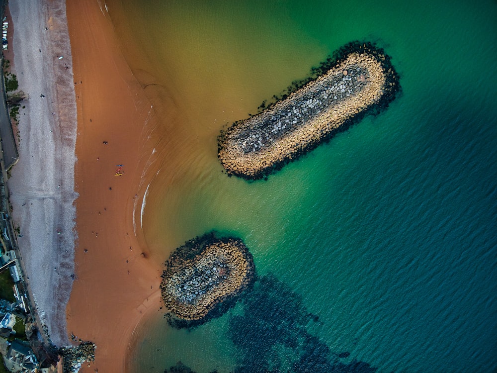 aerial view of beach during daytime