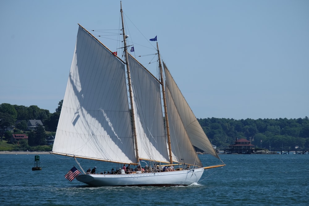 white and brown sail boat on sea during daytime