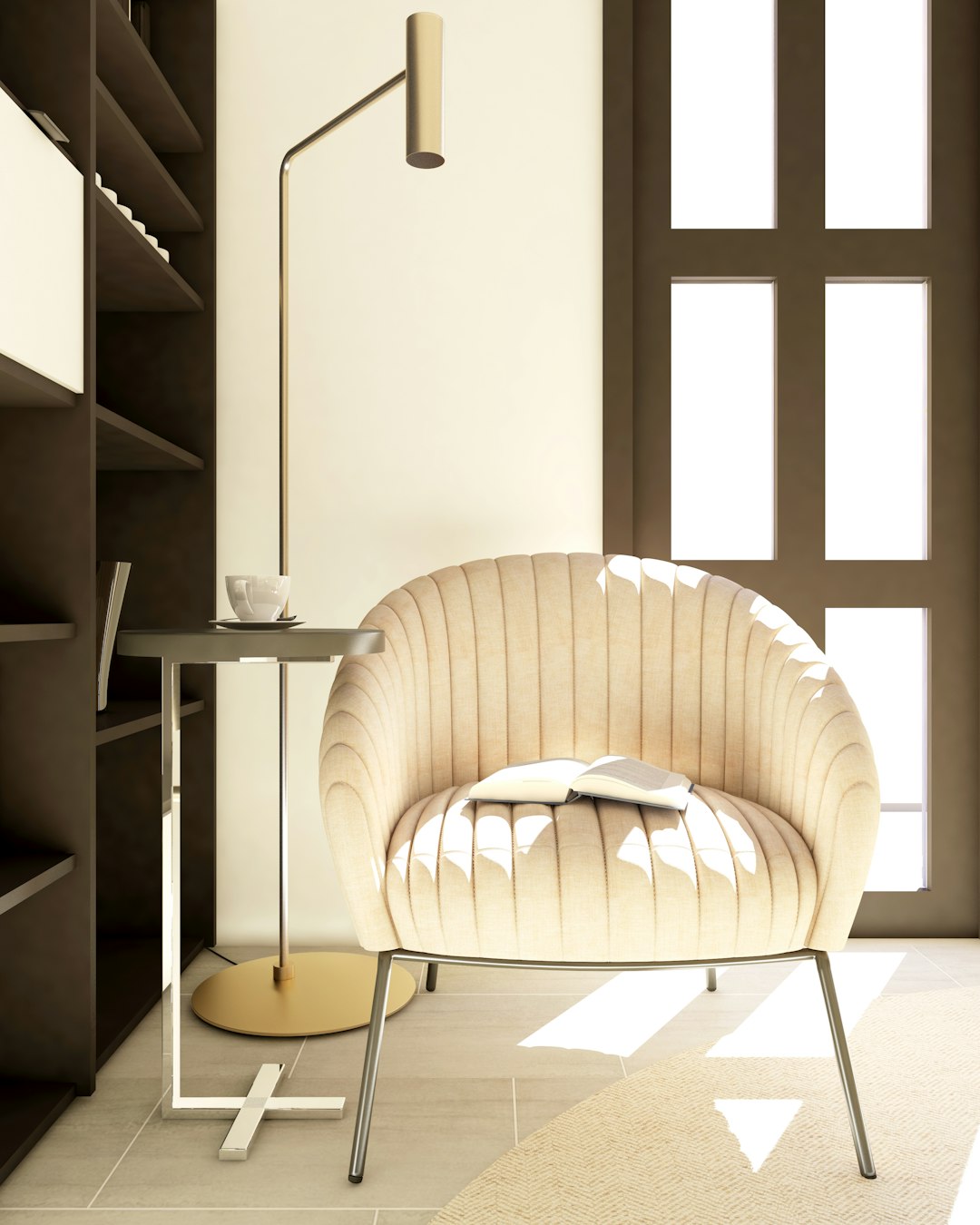  white wooden chair beside white wooden table armchair