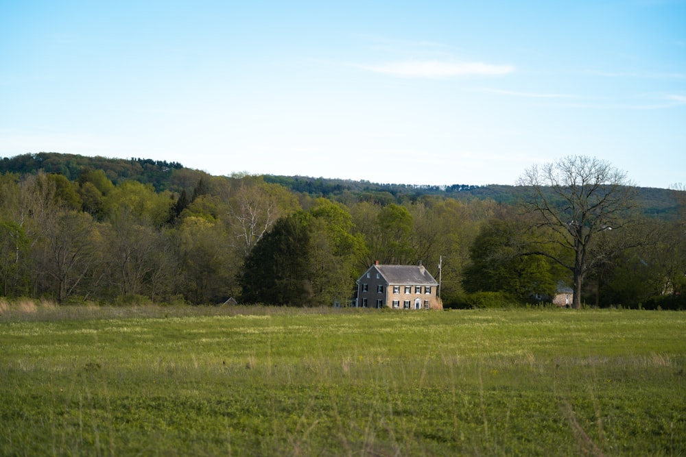 white and brown house on green grass field during daytime