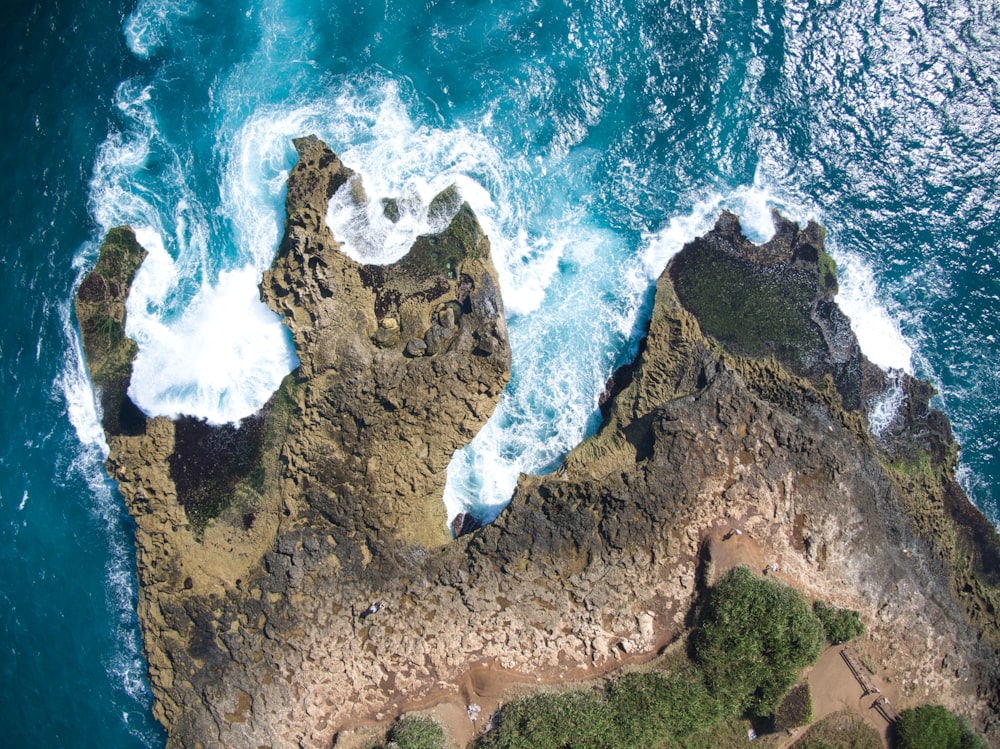 aerial view of body of water during daytime