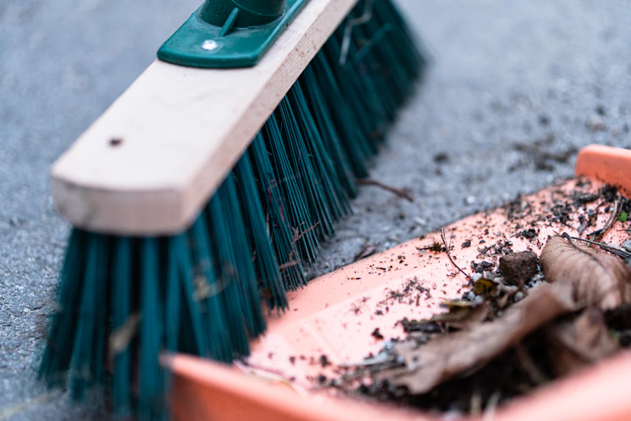 Cleaning brush set for restroom maintenance