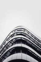 A finished building showcasing modern architecture.