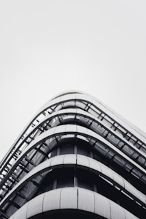 A finished building showcasing modern architecture.