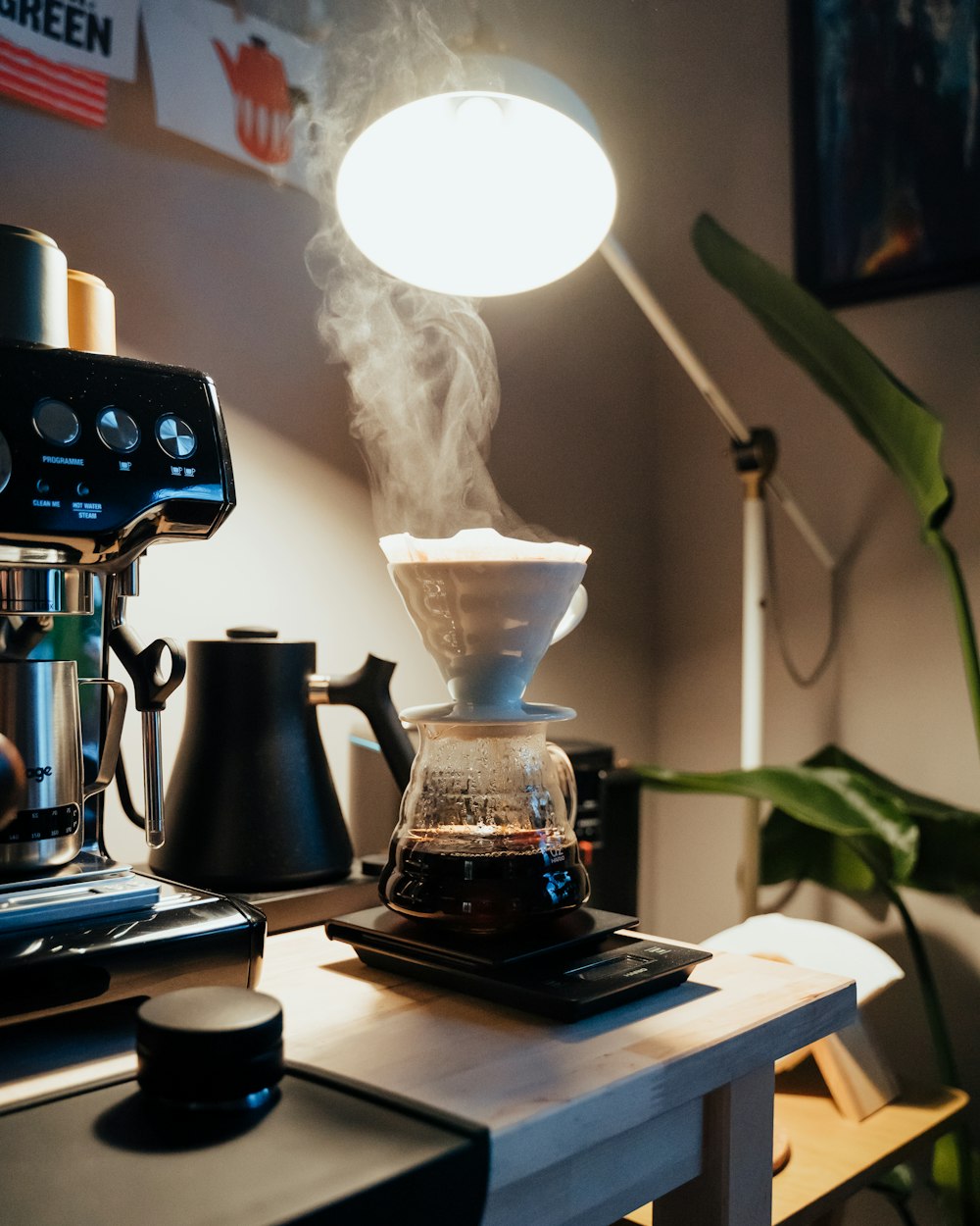 cafetière noir et argent