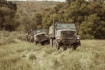 brown and black truck on green grass field during daytime