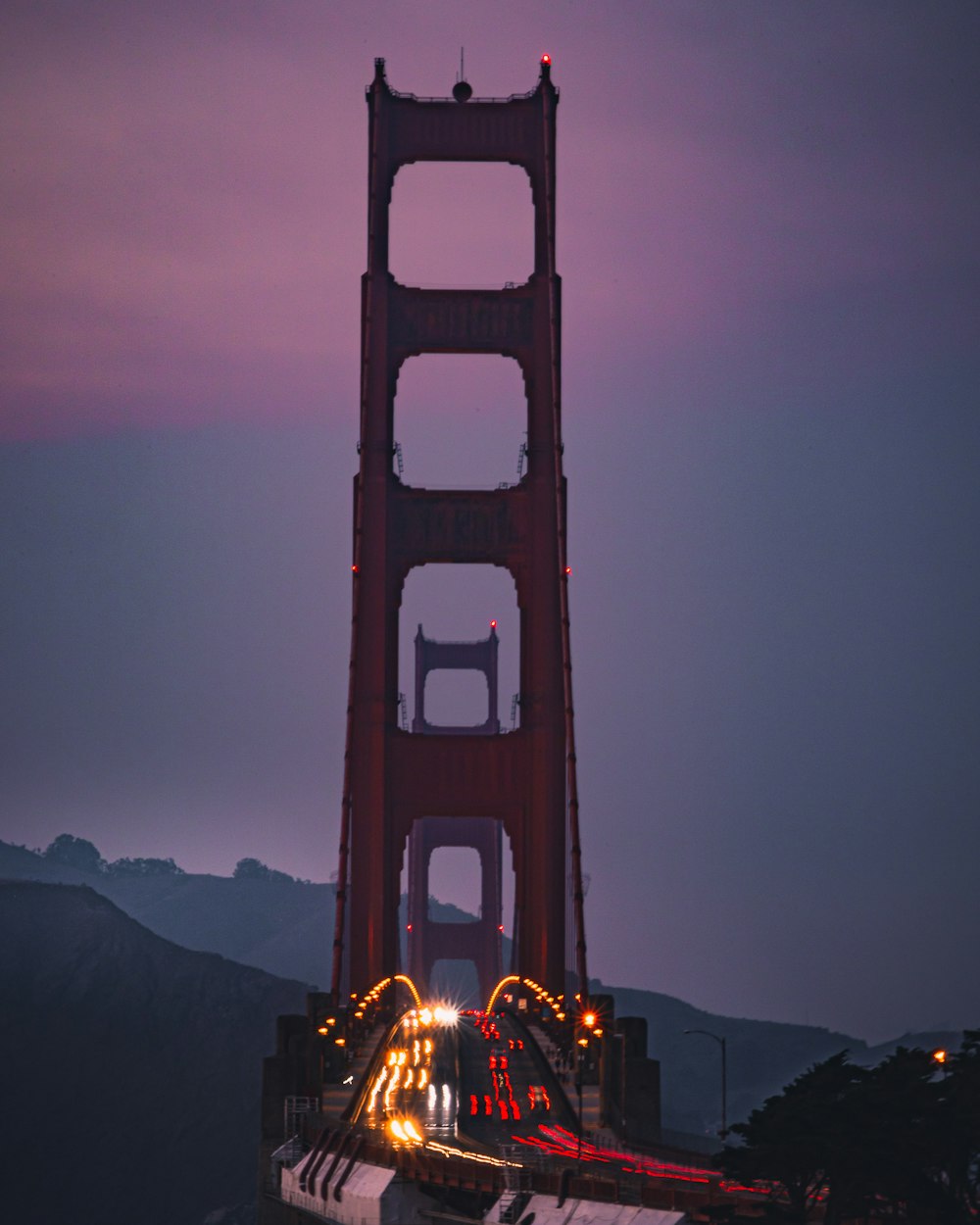 golden gate bridge during night time