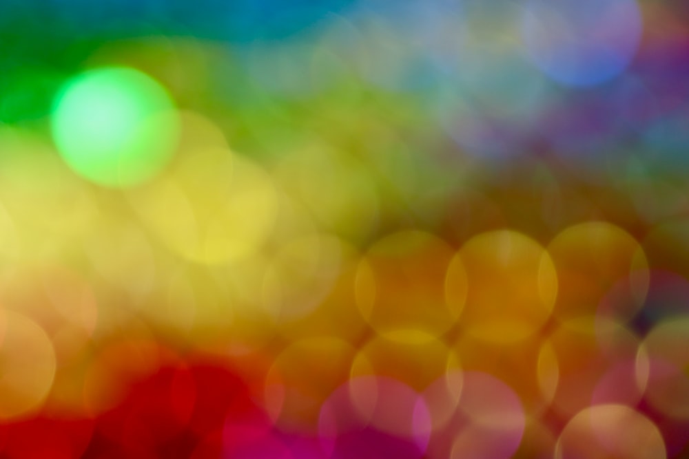 yellow and red bokeh lights