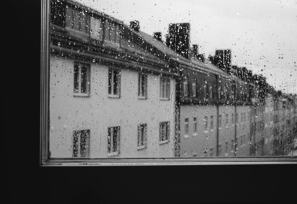 grayscale photo of concrete building