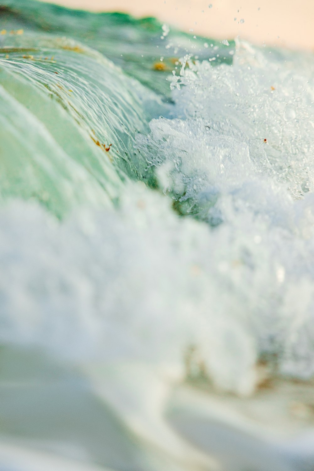 Olas de agua en la fotografía de primer plano