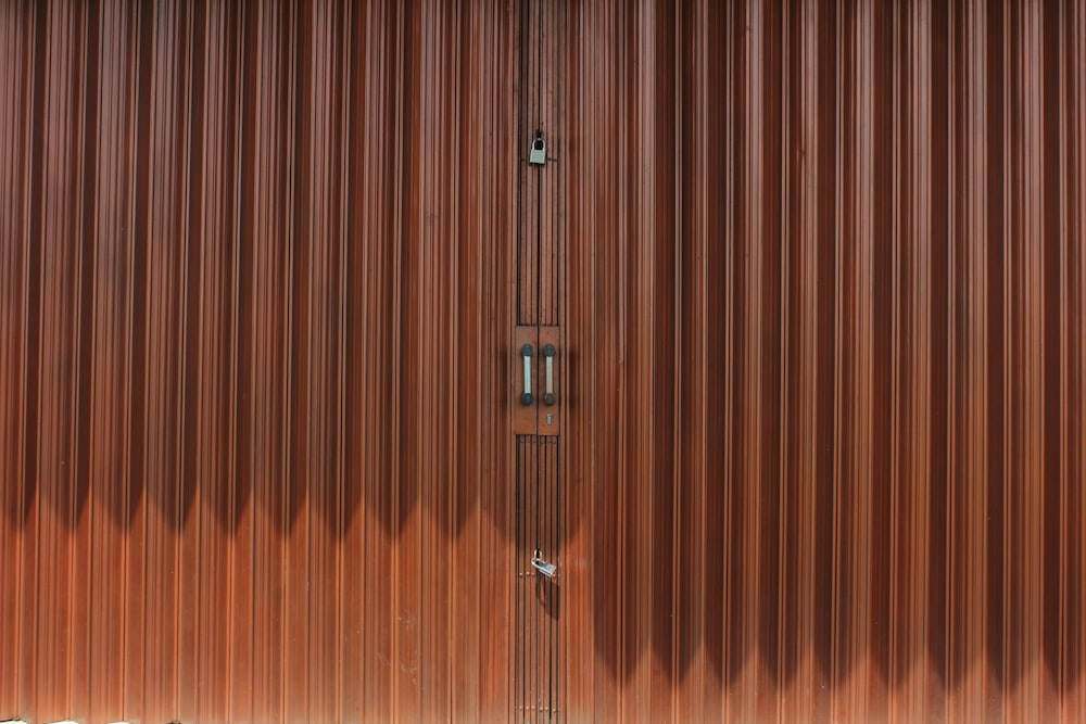 brown wooden door with white background