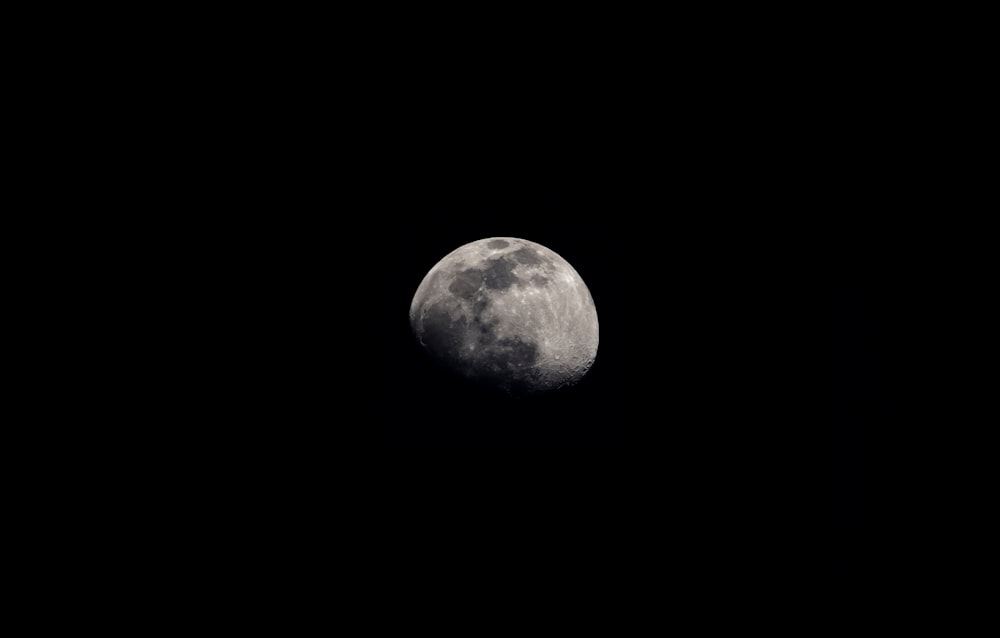 full moon in dark night sky