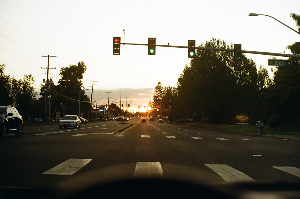 traffic light with green light