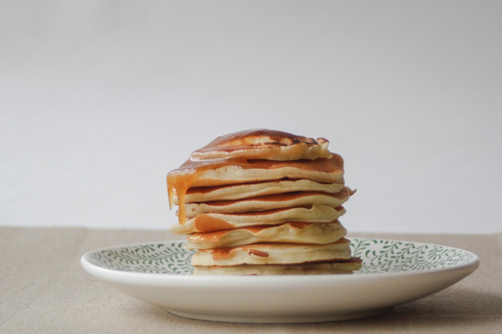 brown pastry on white ceramic plate