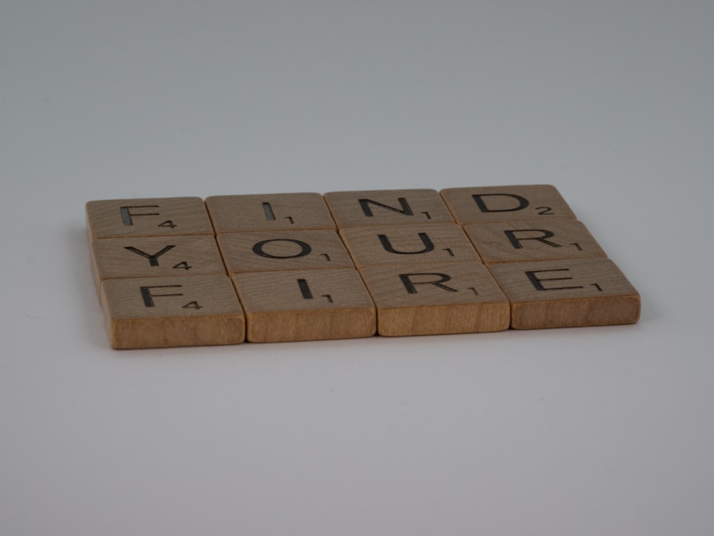 brown wooden blocks with number