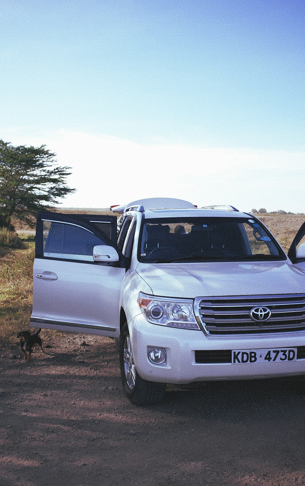 silver nissan suv on brown soil