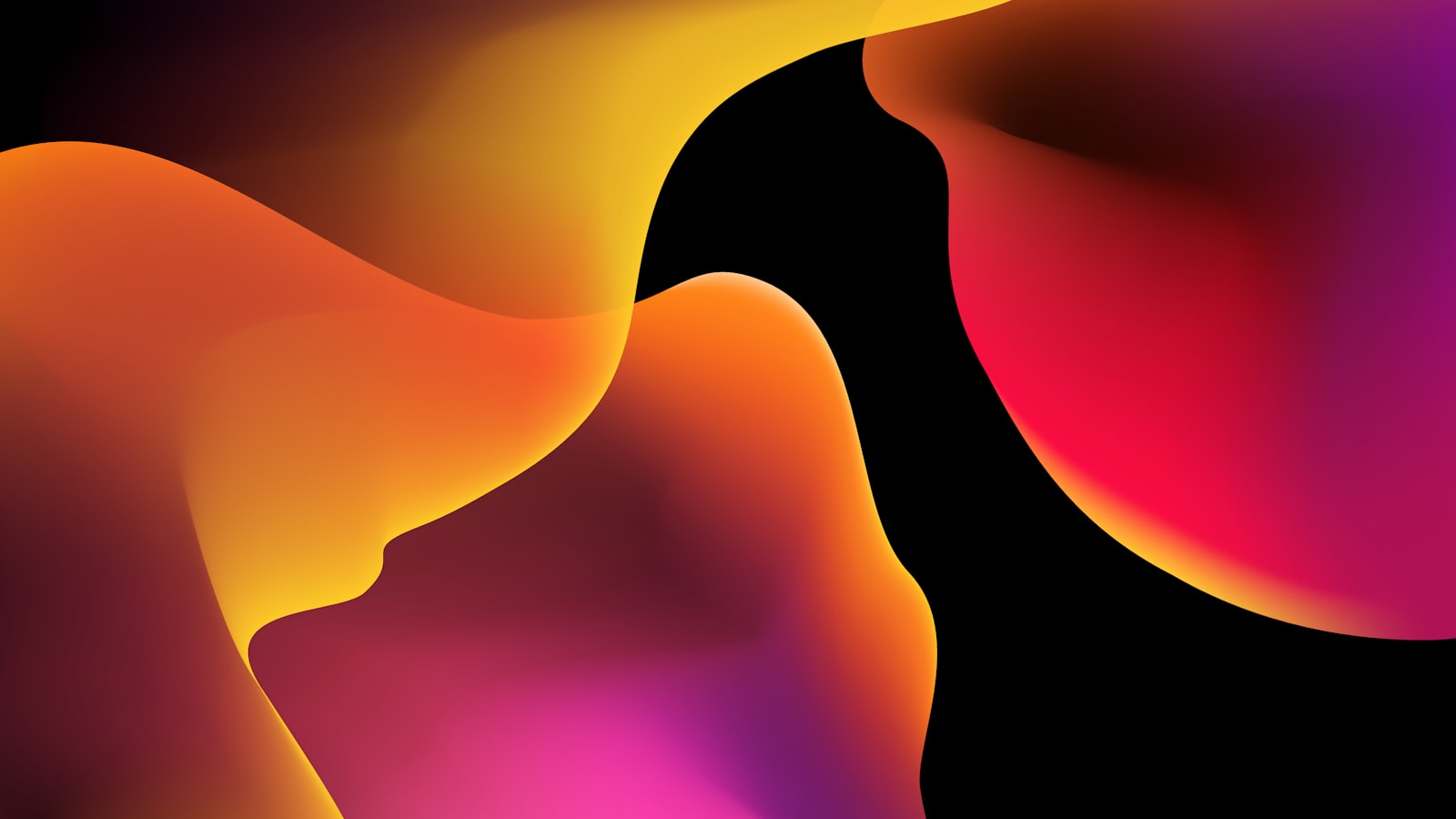 Abstract gradient composition, soft geometric forms.