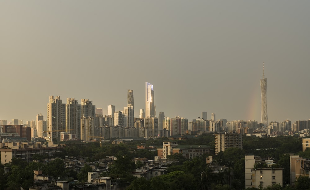 city skyline under gray sky during daytime
