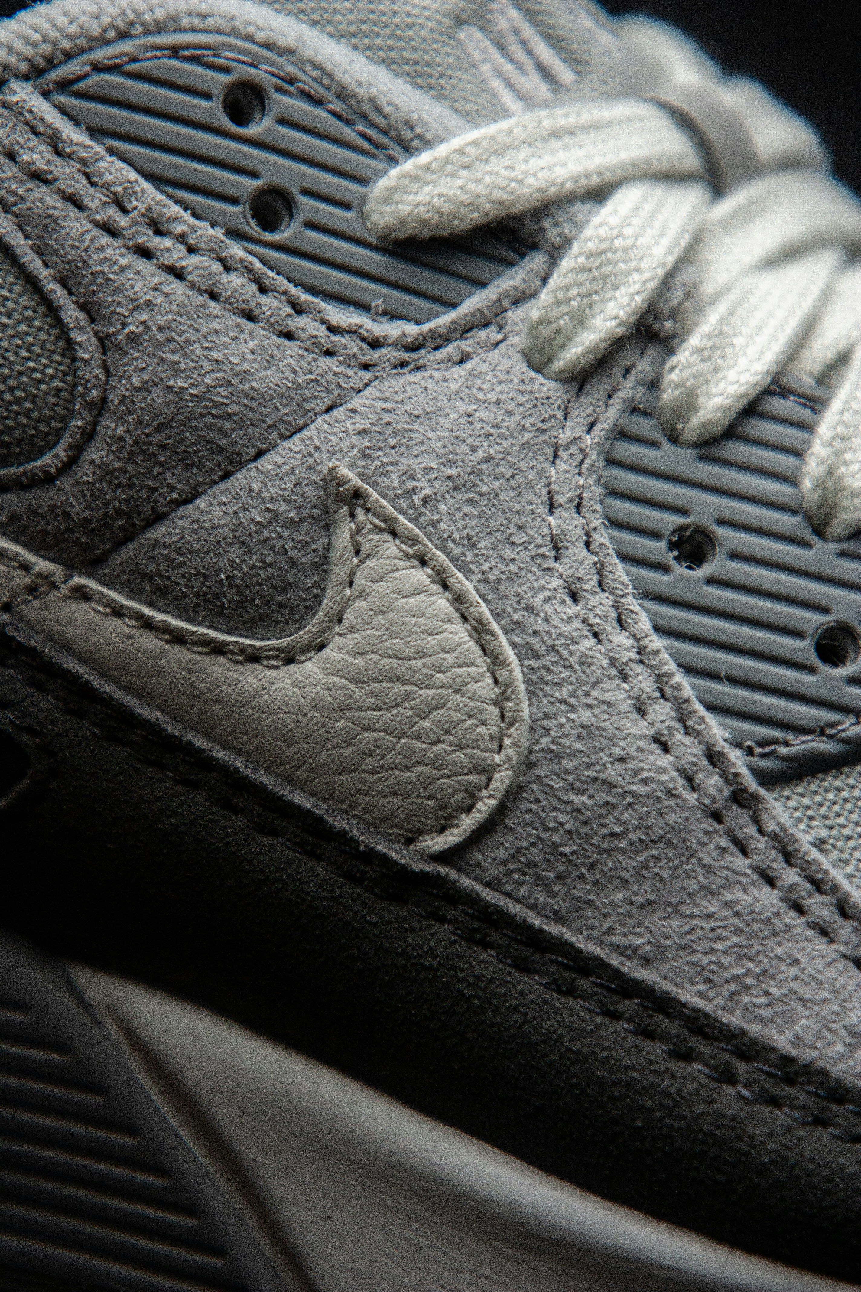 Black and white nike athletic shoe