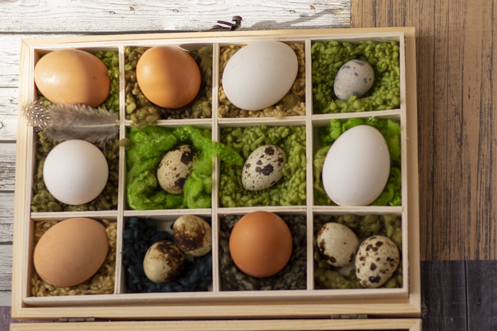 white egg on white egg tray