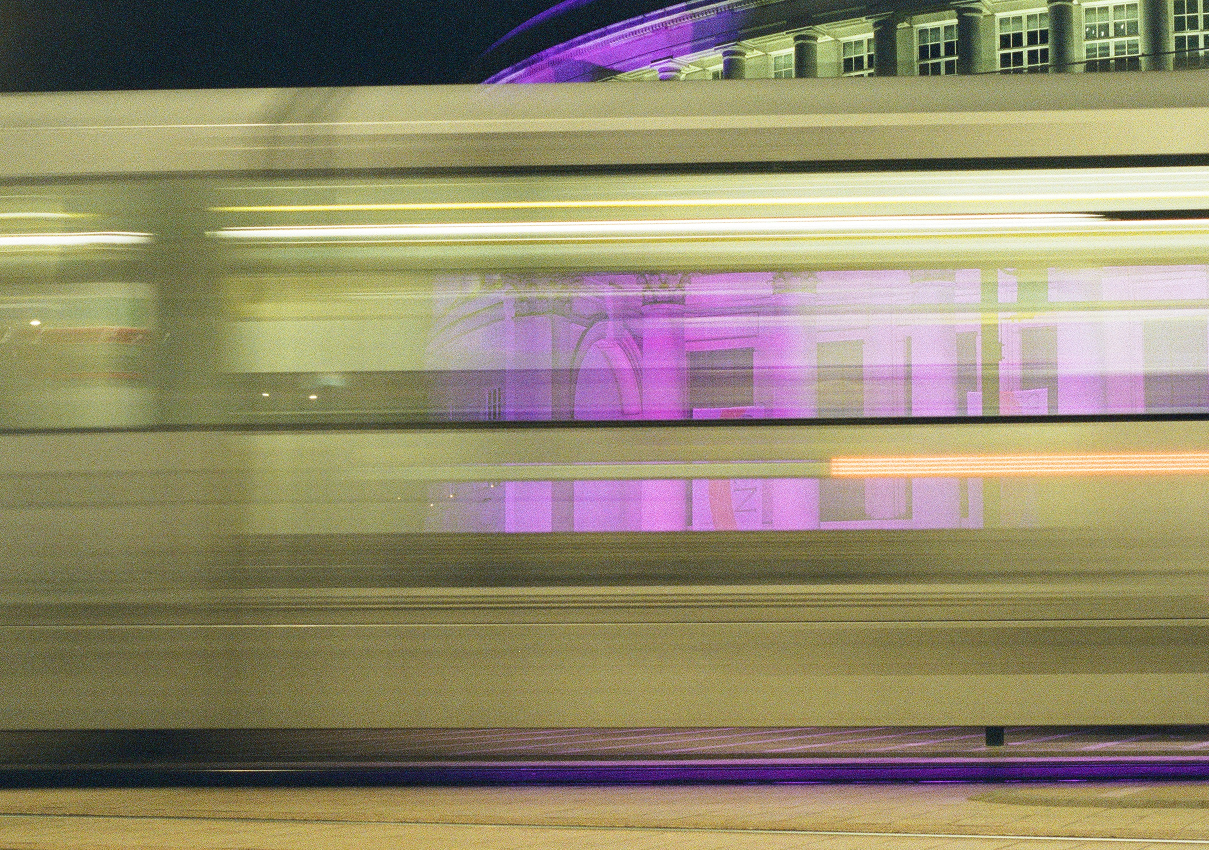 time lapse photography of vehicle passing by
