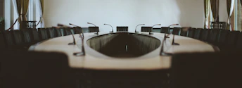 black and white round table